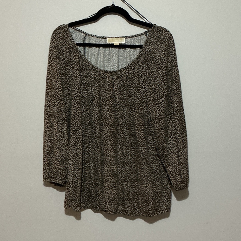 Michael Kors Women's Leopard Print Top